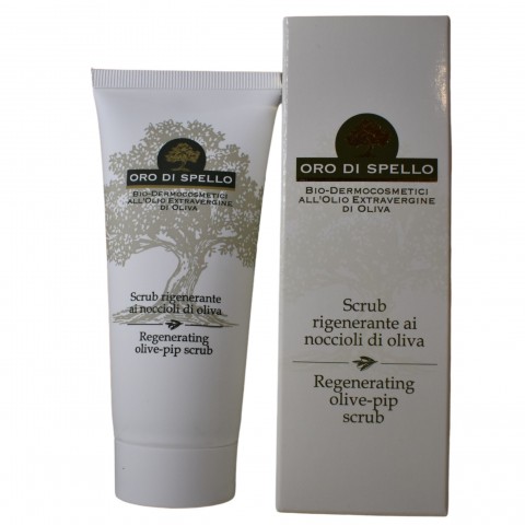 Revitalizing scrub with olive kernel Oro di Spello